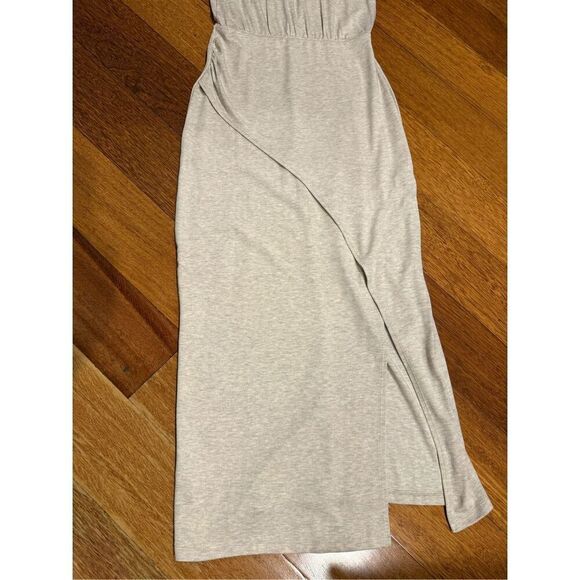 NWOT Modern Citizen Yimei Side Slit Midi Dress - M / Oatmeal - Picture 5 of 11